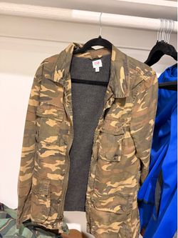Obey Woodland Camo Military Field Jacket Men’s Small Fleece Lined Utility Jacket