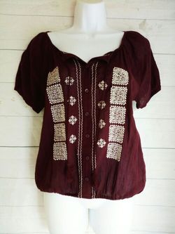 Womens Gap Marron 100% Cotton Top