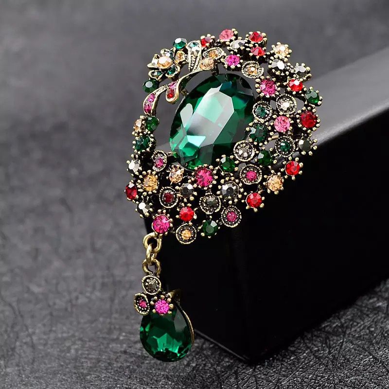 Brooch Multicolored Bridal Christmas Jewelry 