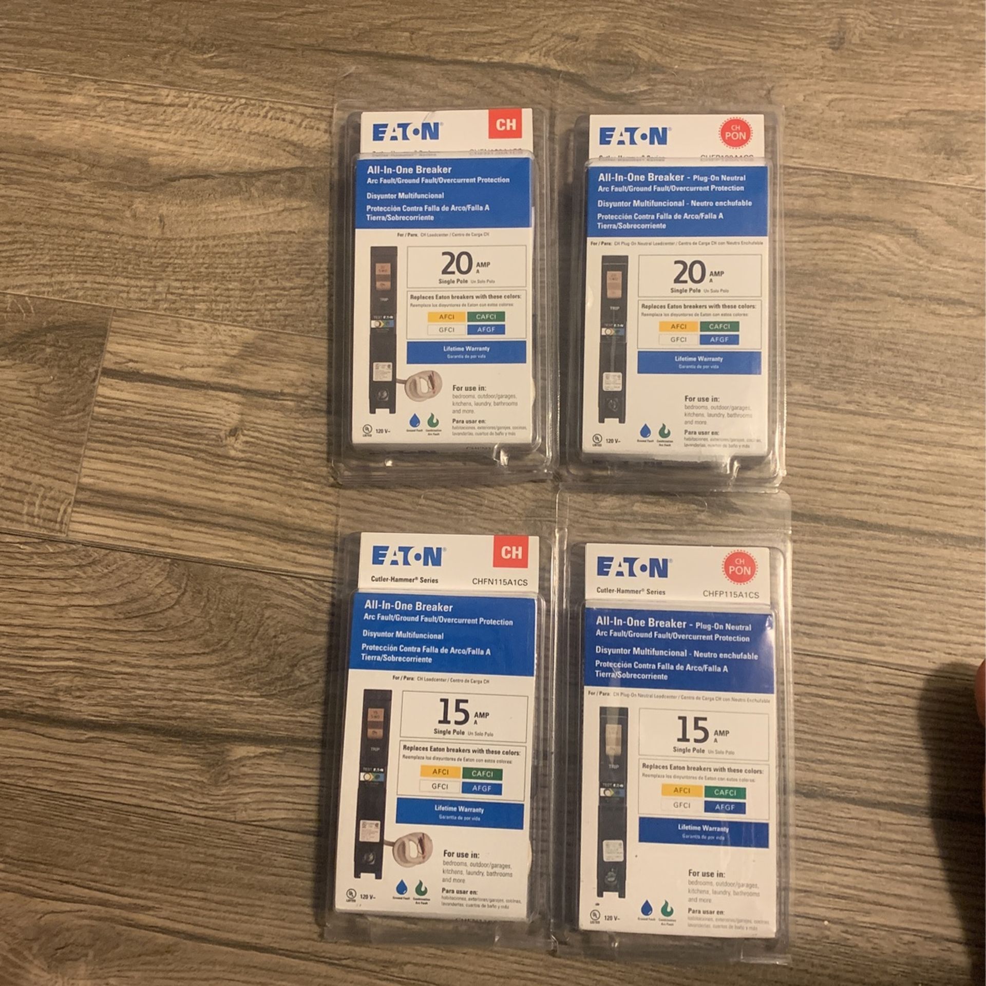 EATON All IN ONE BREAKER 20 AMP And 15 AMP