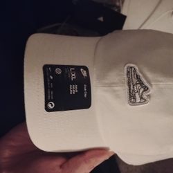 white Nike Club Unstructured Air Force 1 Patch Hat in size L/XL. 