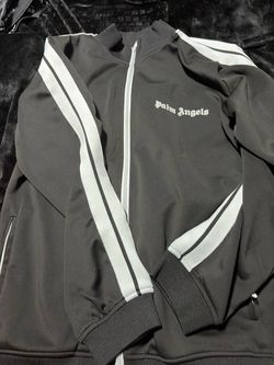 Palm Angels Track Jacket Black White Stripe