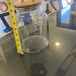 Glass Jar W/bamboo Top For Dog Biscuits & Treats. Amazon Is Out If It. In San Clement,Ca.