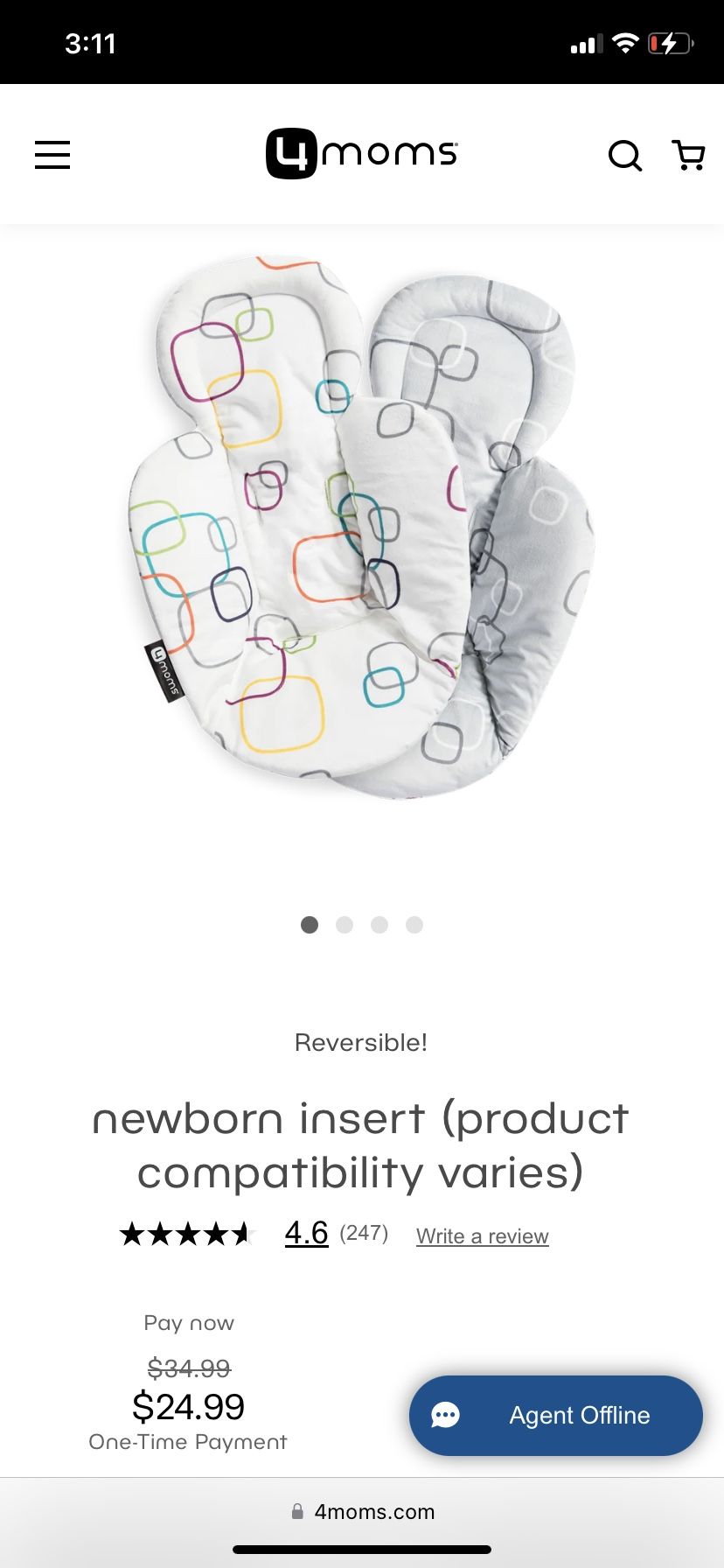 4Mom Baby Rocker Newborn Insert