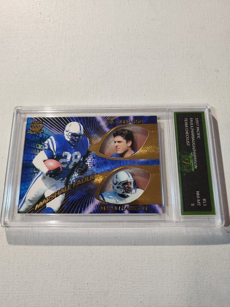 Marshall Faulk HOF 1997 Pacific COLTS #13 Harbaugh, Harrison EJE NM-MT 8