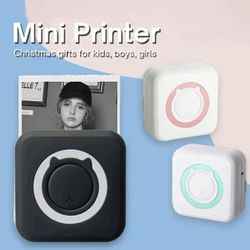Mini Printer Portable Thermal Stickers Paper Inkless Bluetooth Wireless Impresora Android IOS Portable Label Printer