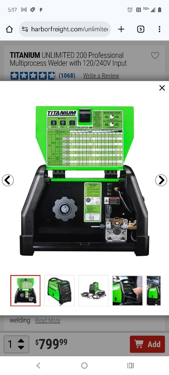 Unlimited 200 Welder Stick Mig And Tig