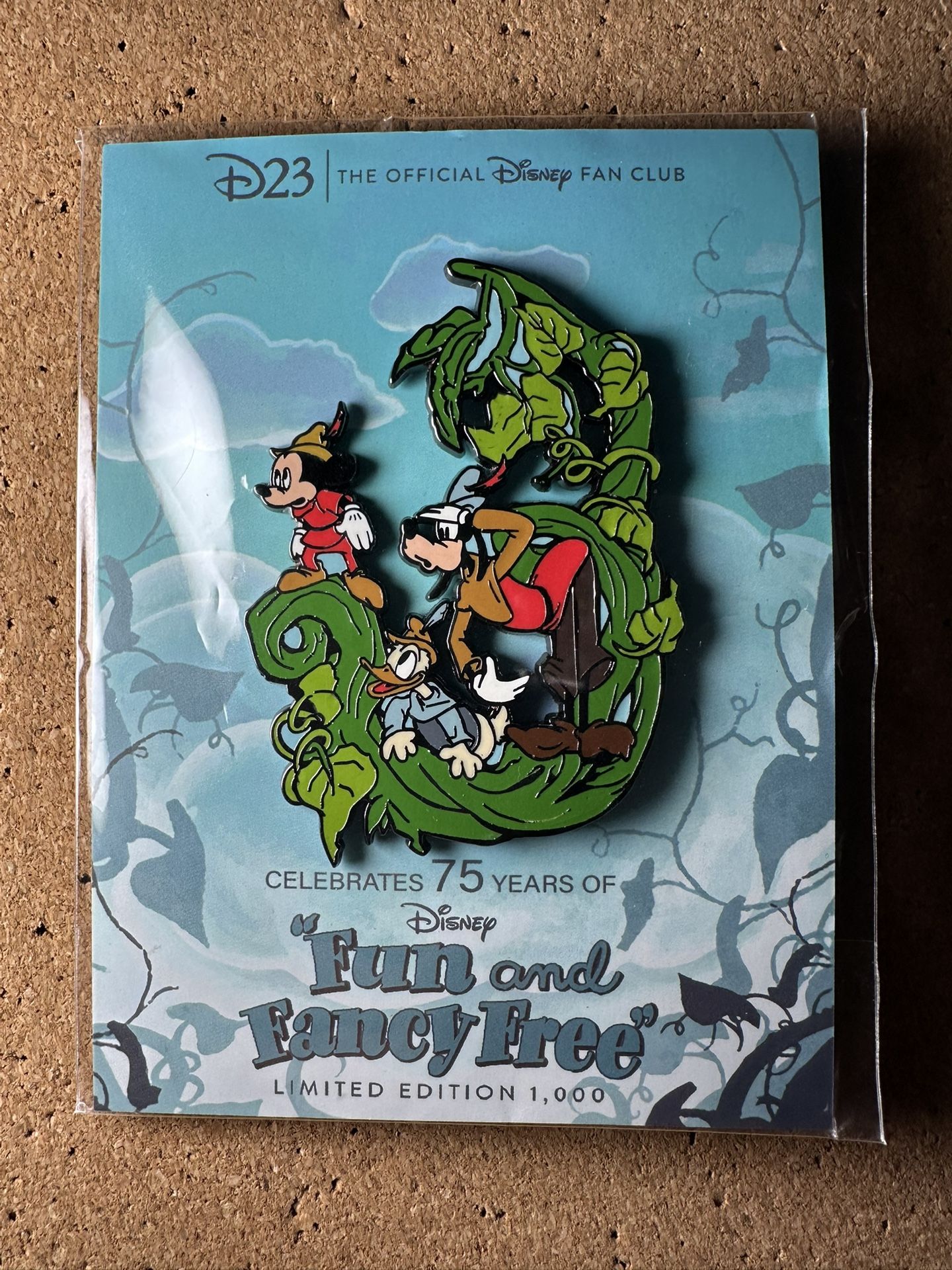Disney D23 Exclusive Fun and Fancy Free 75th Anniversary Jumbo Pin (LE 1000)