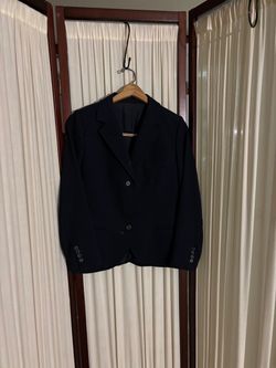 Navy Blue Two-Button Blazer