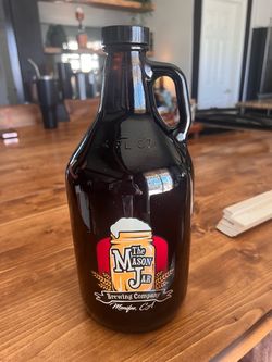 The Mason Jar Brewing Company Glass Growler (two)
