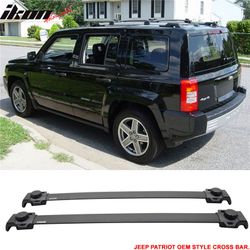 Fits 2007-2017 Jeep Patriot OE Factory Style Roof Rack Cross Bar Black Aluminum
