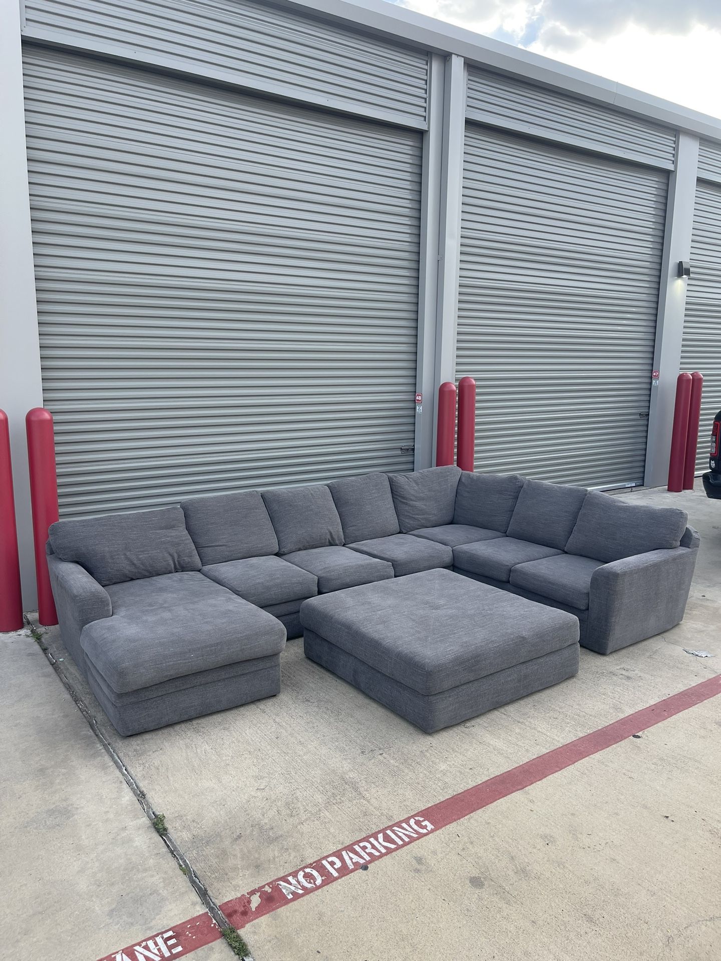Smoke Grey Sectional Couch