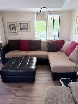 Sectional Sofa with Ottoman