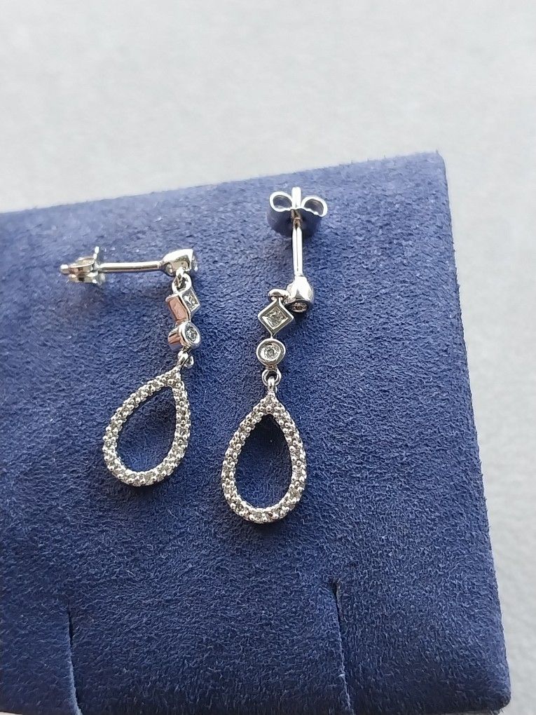 Dangle Diamond Earrings Wedding π β¨οΈ π