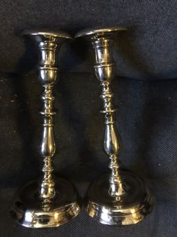 Heavy Russian Brass Candlesticks
