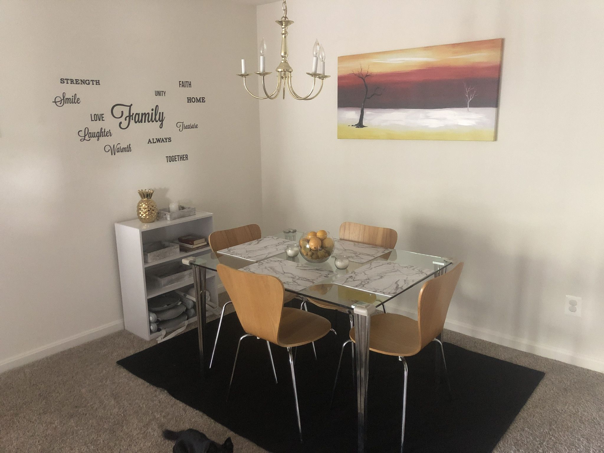 Glass Table With 3 Wooden chairs 🪑 (pending Sale) 