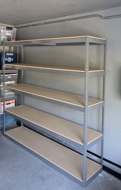 Garage Shelving 96 in W x 18 in D 5 Tier Boltless New Bin Box Storage Rack Stronger Than Homedepot Costco Lowes Delivery Available