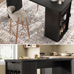 Wooden Kitchen Island With Storage 