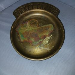 Brass Vintage Pocket Change Dish