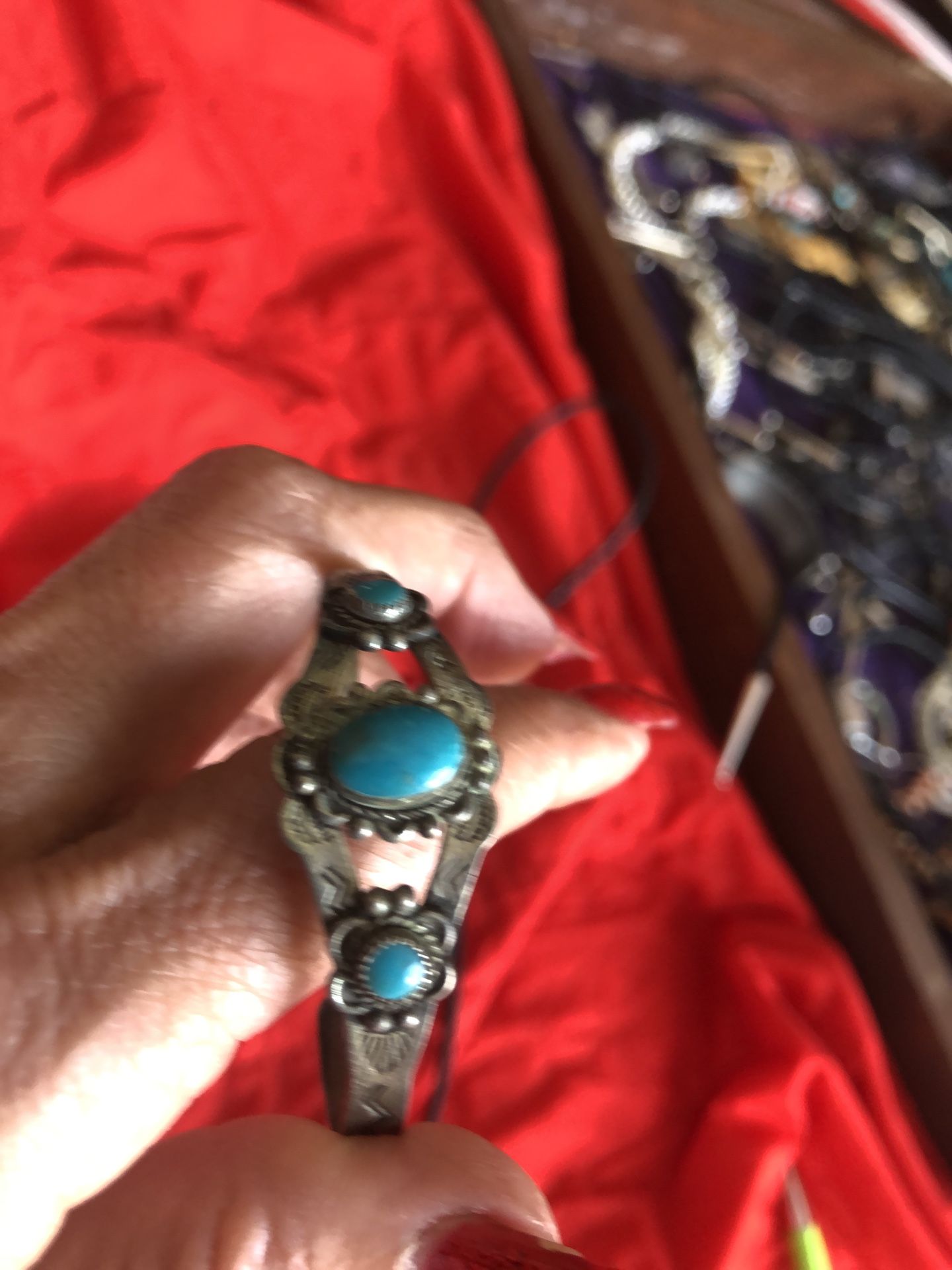 Antique Turquoise Small Bracelet.