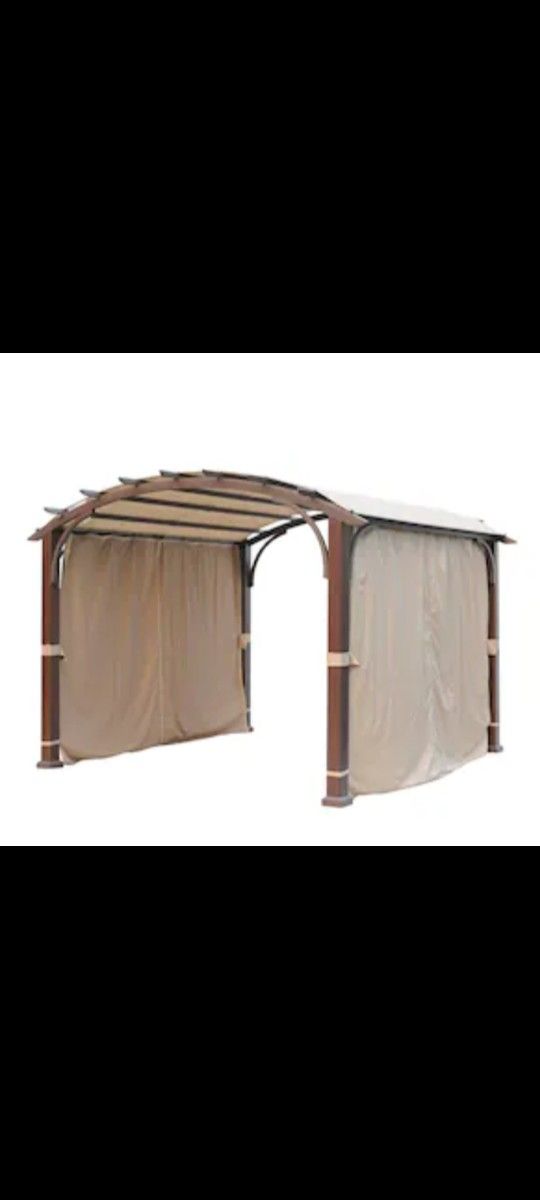 NEW Allen + Roth Gazebo Pergola With Canopy