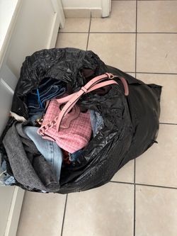 Bag full of cloths for teenage girl