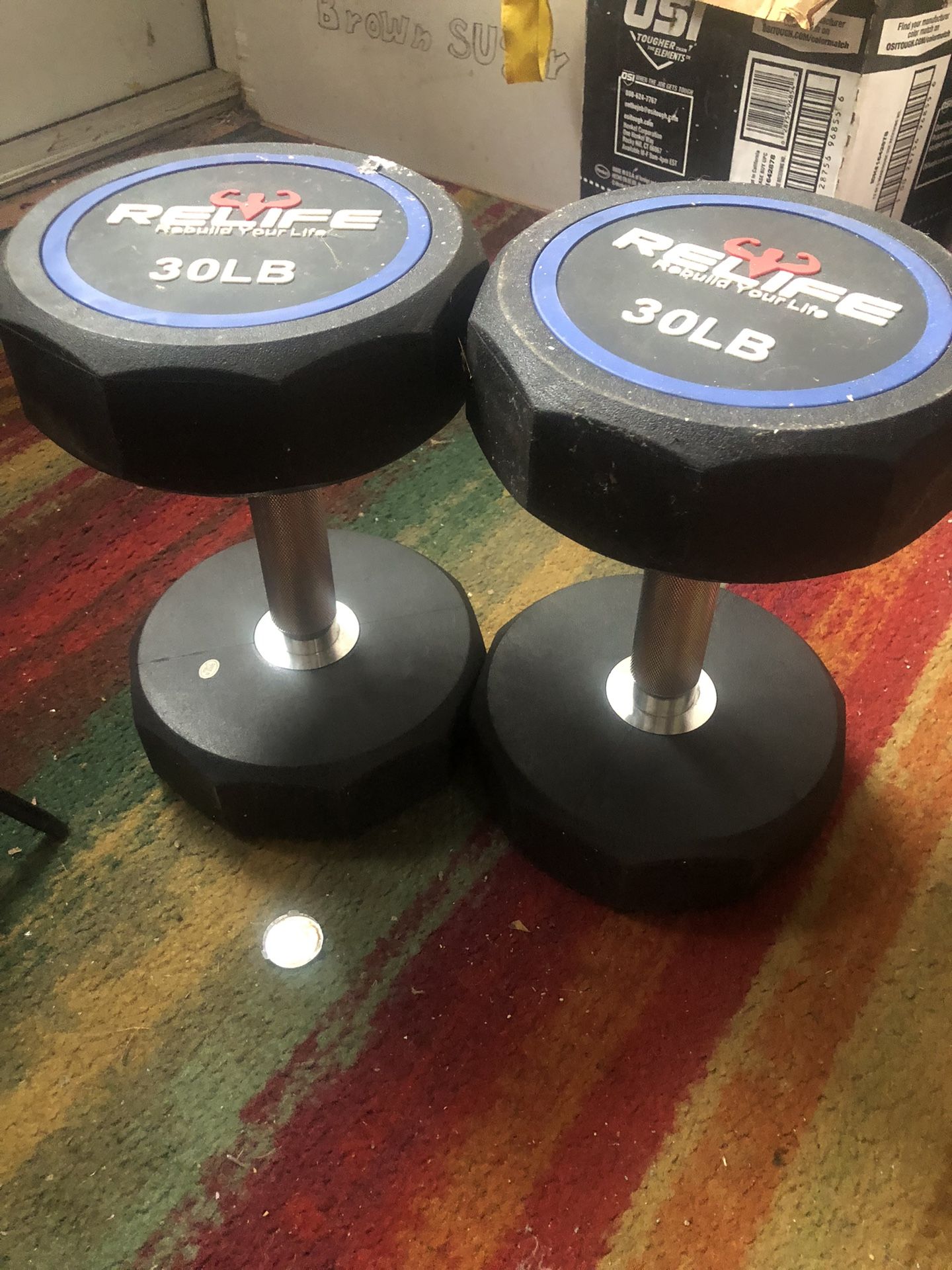 RELIFE. DUMBBELLS PAIR 30LB EACH