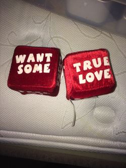 Fuzzy love dice valentines day
