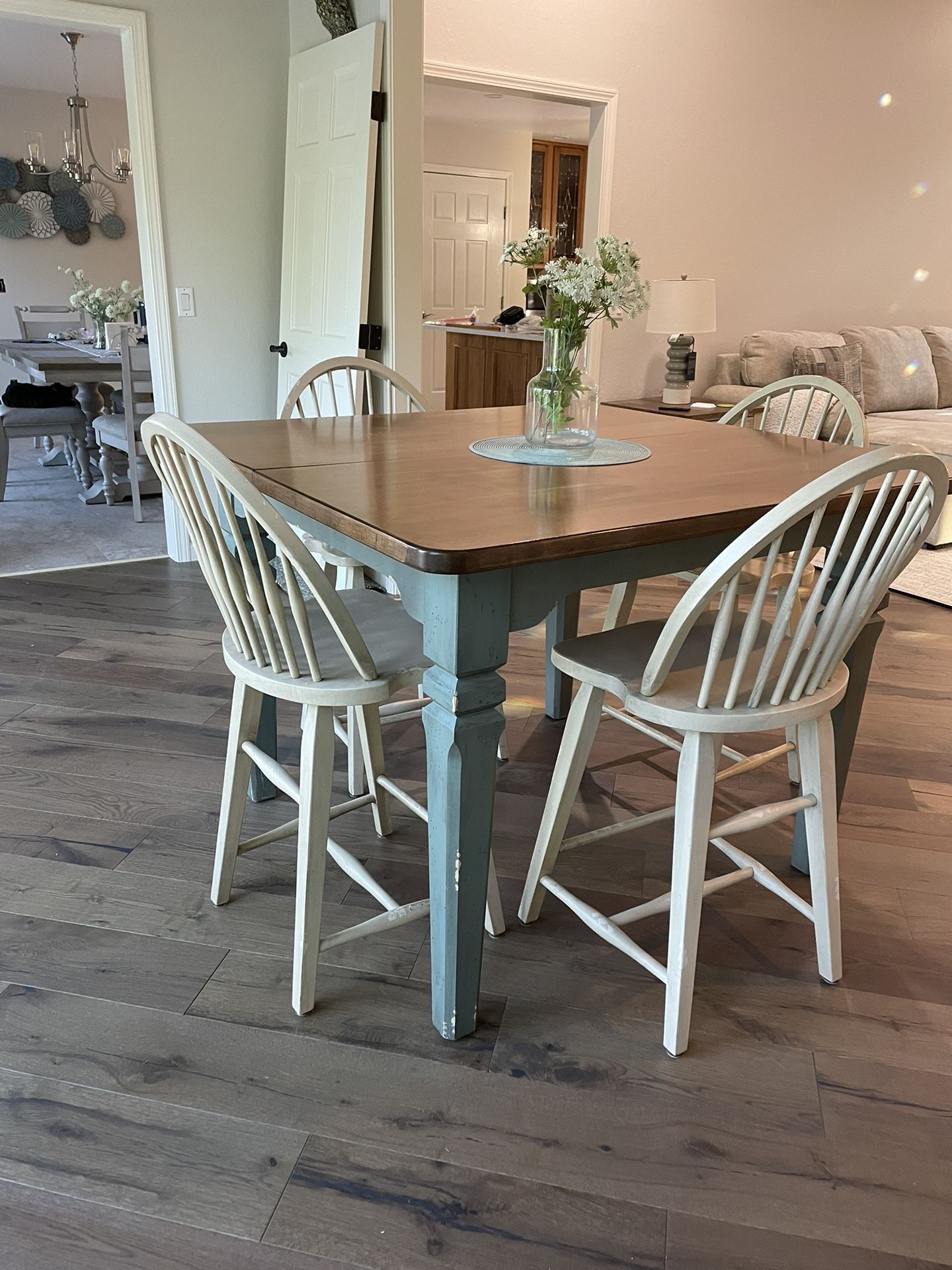 Solid wood table and chairs