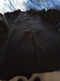 Black V-Neck Short Sleeve T-Shirt