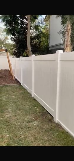 White Vinyl Fence 
