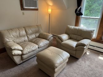 Italian Leather Sofa Set