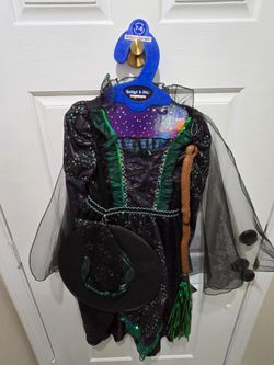 Kids Witch Halloween Costume Set Size 7-8