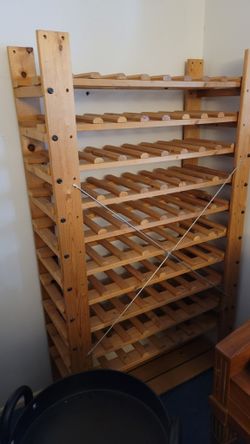 wooden wine rack