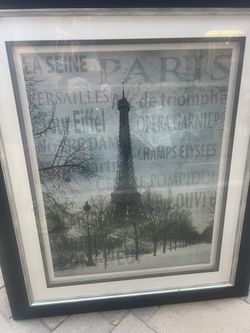 34 X 40 Eiffel Tower Painting.
