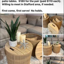 Indoor/Outdoor tables With Storage
