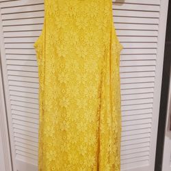 Beautiful Yellow Sleeveless Dress