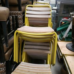(48) USED Patio Wood Chairs 