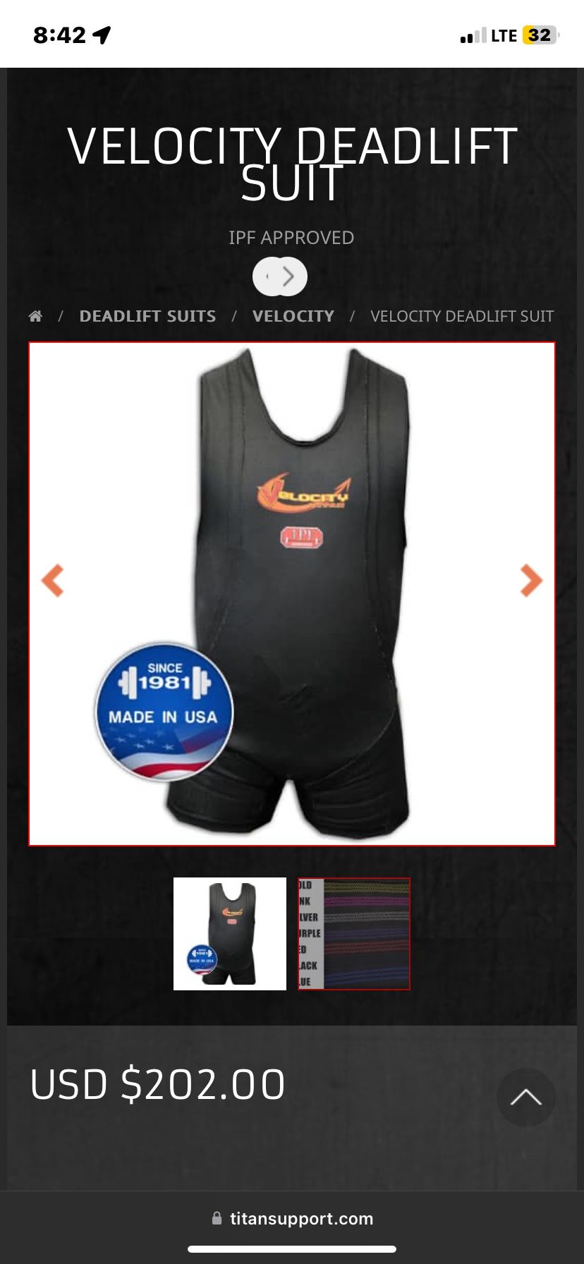 Velocity Deadlift Suit 