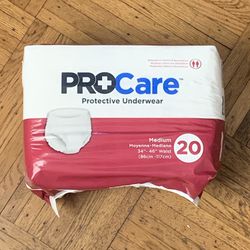 Procare protective underwear, Medium. $25 per box, 8 boxes in