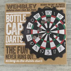 Wembley Bottle Cap Dart Board Game - Like New!