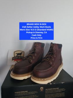 Red Wing Irish Setter Ashby 6" Work Boots 83606 - Men's Size 10.5 D - NEW IN BOX