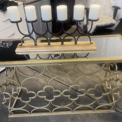 Glam Metal Console Table