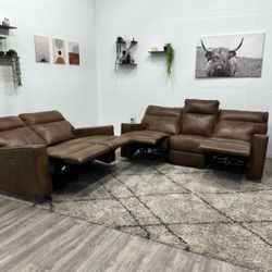 Abbyson’s Leather Recliner Set