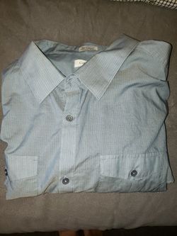 Mens 4Xl Calvin Klein light blue button down
