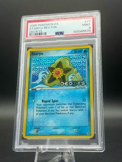PSA 9 MINT Staryu #77 Reverse Holo 2005 Pokémon EX DEOXYS