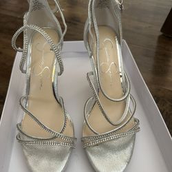 Jessica Simpson Silver Heels