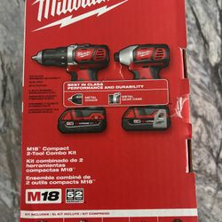 Milwaukee 2997-22 Hammer Drill/Impact Driver Kit 