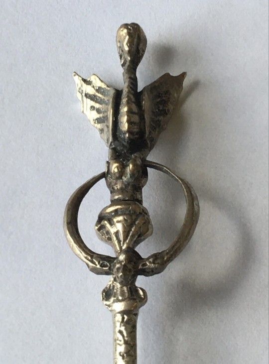 Vintage Dragon And Ring Sterling Silver Spoon