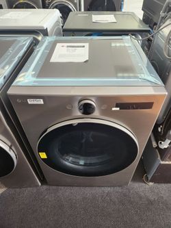 7.4 cu. ft. Vented SMART Stackable Electric Dryer in Graphite Steel with TurboSteam, Al Sensing and LCD Display